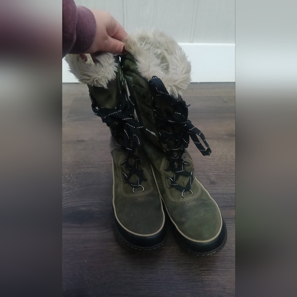 Sorel Tivoli III High Boot Nori/Black Lace Up Waterproof Size 7 - Picture 6 of 9